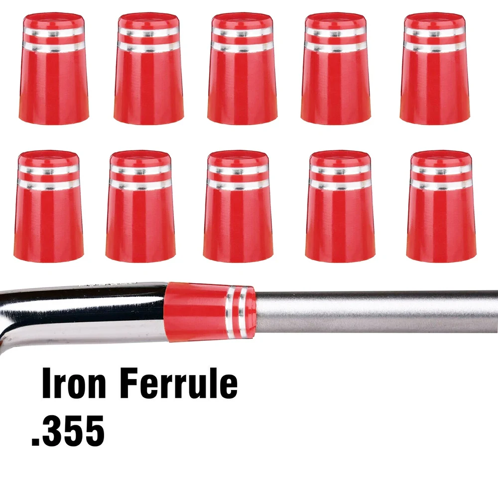 New Custom .355 Golf Iron Ferrules with Double Silver Trim Tings for Taper Tip Iron Wedge