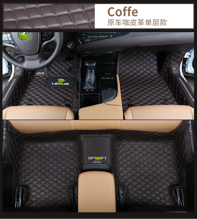 AiWins автомобильные коврики для Lexus ES200 ES260 ES300h противоскользящие ПУ кожаный ковер