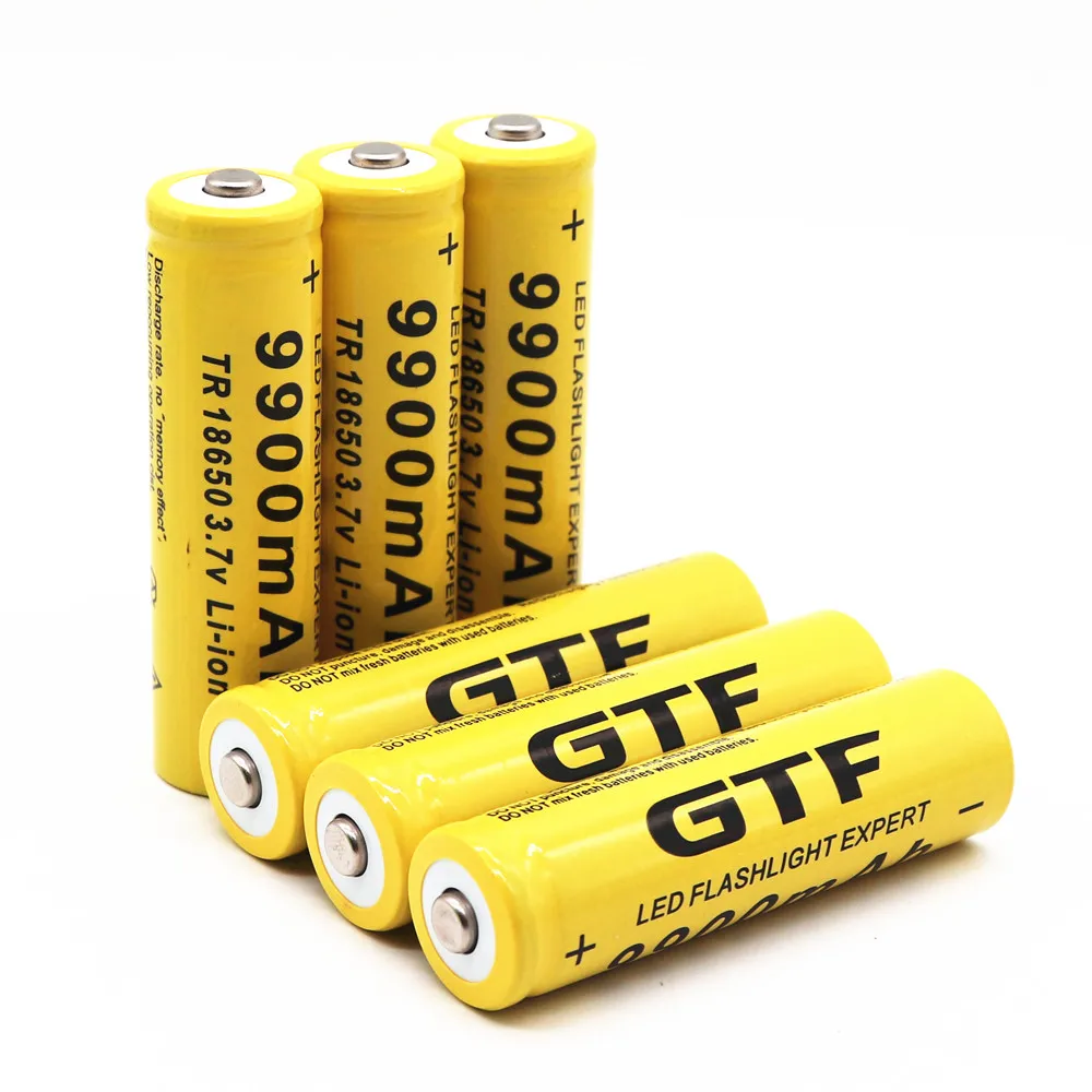 Оригинальный литиевый аккумулятор GTF 3 7 в 9900 мАч 18650 перезаряжаемый для фонарь