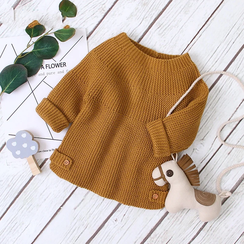 

Baby boys Girls Christmas Clothes Toddler Sweater baby Winter Warm Thick Sweater shirts Girls Christmas Tops Sweaters