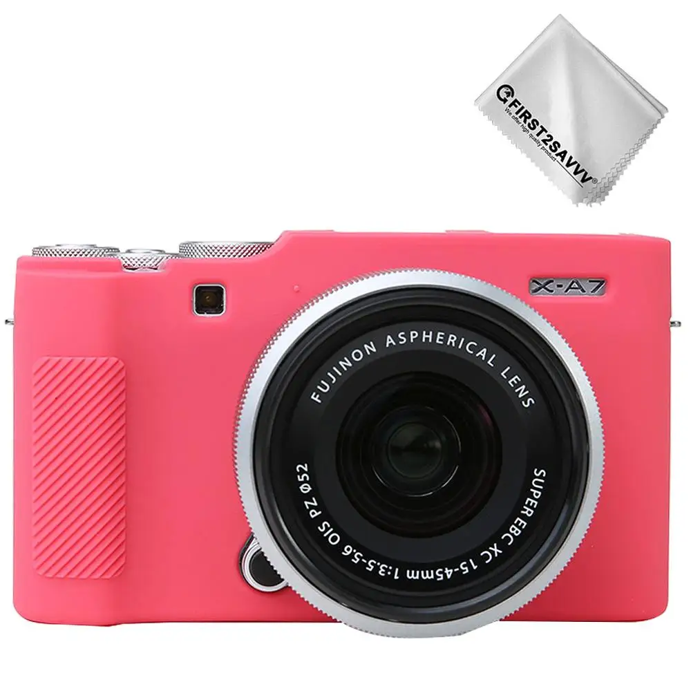 rose Мягкий силиконовый чехол для камеры из ТПУ и резины для fuji, пленка XA7 X-A7 - Цвет: rose