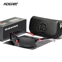 KDEAM, Профессиональные поляризованные солнцезащитные очки TR90, мужские походные очки для вождения, рыбалки, спорта на открытом воздухе, солнцезащитные очки UV400 CE