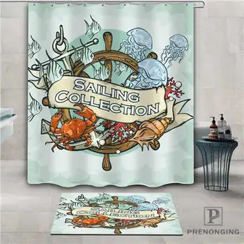 

Custom Ship-Anchor (1) Waterproof Shower Curtain Doormat Home Bath Bathroom Polyester Fabric Multi Sizes#2019-1-05-83