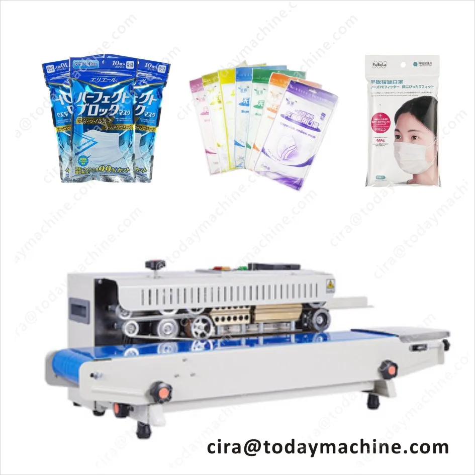 

Automatic Plastic Horizontal continuous band sealer Machine Disposable Face mask bag sealer