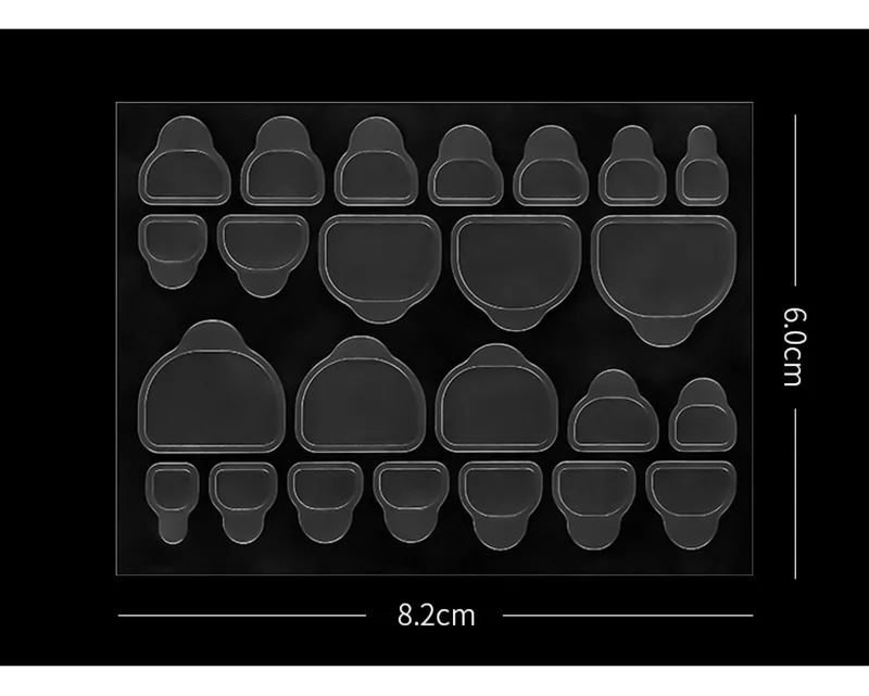 DIY ногти Советы двухсторонние клейкие наклейки прозрачный очень клейкий клей для ногтей советы накладные художественные удлинители инструмент - Цвет: toe use