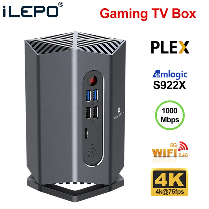  Gaming TV Box Android 9.0 A95X MAX Plus Amlogic S922X Support USB3.0 1080P H.265 4K 75fps Google Pl