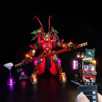 

LED Lighting Kit For MonkeyKid: Monkey King Warrior Mech 80012(LED Included Only, No Kit) For Children - Remote Control Version