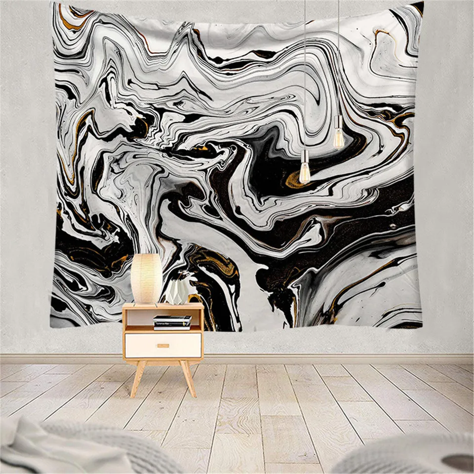 Cilected Swirl Мраморное искусство подвесное декоративное покрывало геометрический психоделический гобелен настенный ковер бохо мандала одеяло Настенный декор - Цвет: 04