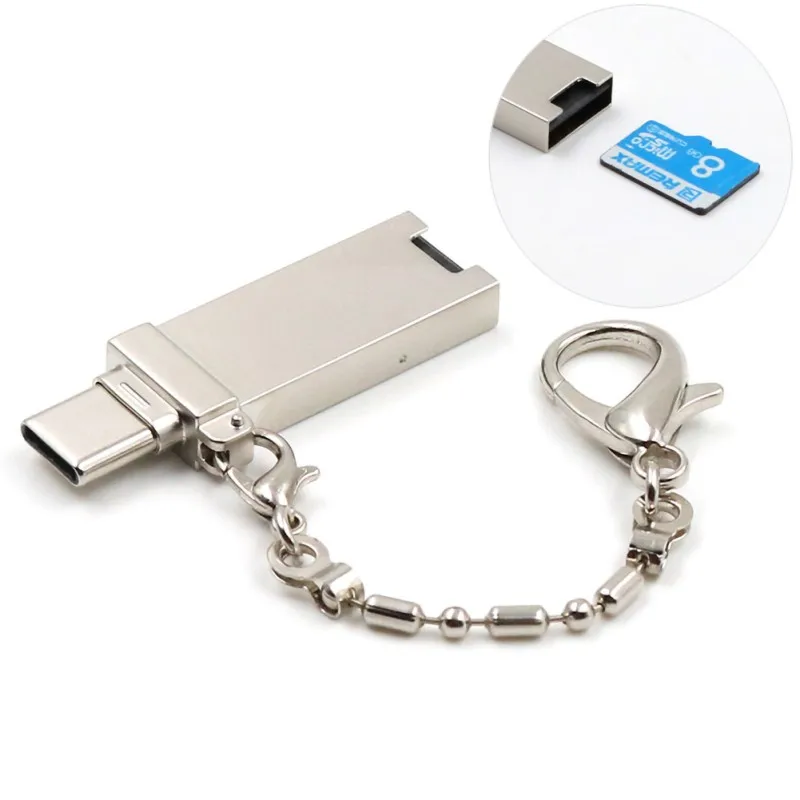 11 телефон мульти карта памяти ридер адаптер Тип c usb 2,0 Алюминиевый otg кардридер для микро SD/TF компьютера ноутбука