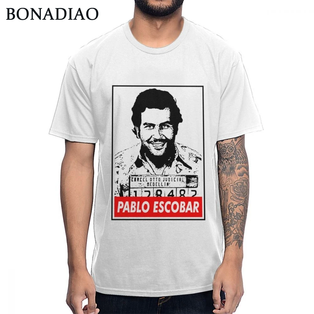 Rundhals Pablo Escobar Narcos T Hemd Plata O Plomo Kolumbien Medikament  Herr T shirt Retro Weiche Baumwolle Homme T Hemd| | - AliExpress
