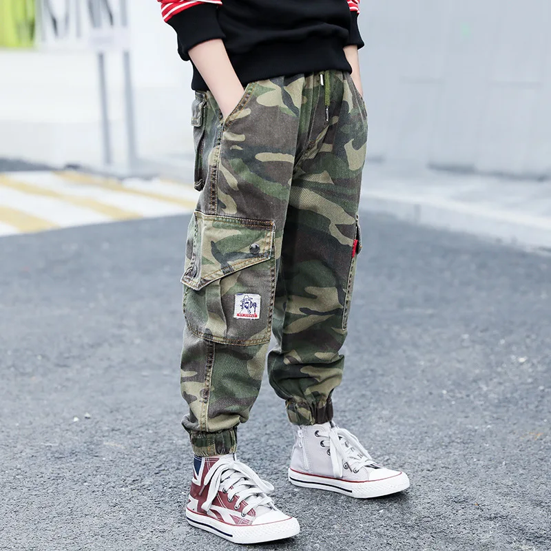 

BOY'S Pants Thin 2019 Autumn Western Style Summer Childrenswear Spring And Autumn Children Crawler Bib Overall Camouflage Pants