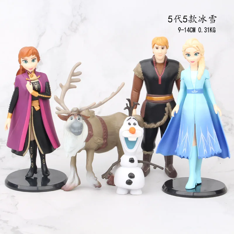 Игрушки из мультфильма Холодное сердце 2 Disney ПВХ фигурки героев принцессы 5