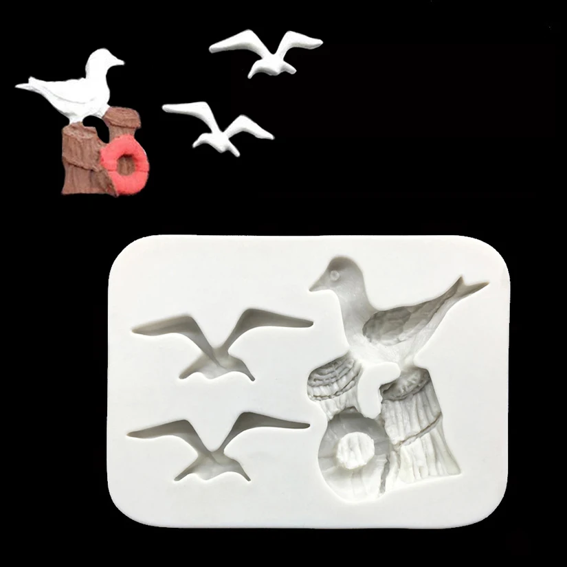 Seagull 100% Platinum Silicone Sugarcraft Mould Fondant Cake Decorating Tools Bakeware | Дом и сад