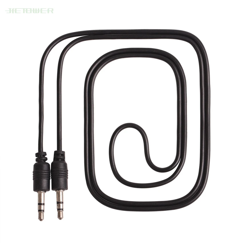 Wholesale 3 5 Mm Pin To 3 5 Mm Pin Stero Audio Cable Headphone Jack Black for Iphone Xiaomi Samsung Mobile Phone 300pcs lot