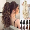 LISI GIRL Women's Curly Claw Long Horsetail Black Brown Synthetic Wavy Hair Ponytail 120g / piece Hair Extension ► Photo 2/6