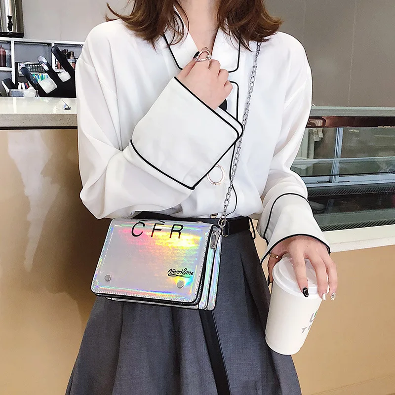 

Summer High Grade Sense Transparent Bag WOMEN'S Bag 2019 New Style Western Style One-Shoulder Different Size Bags Chain Shoulder