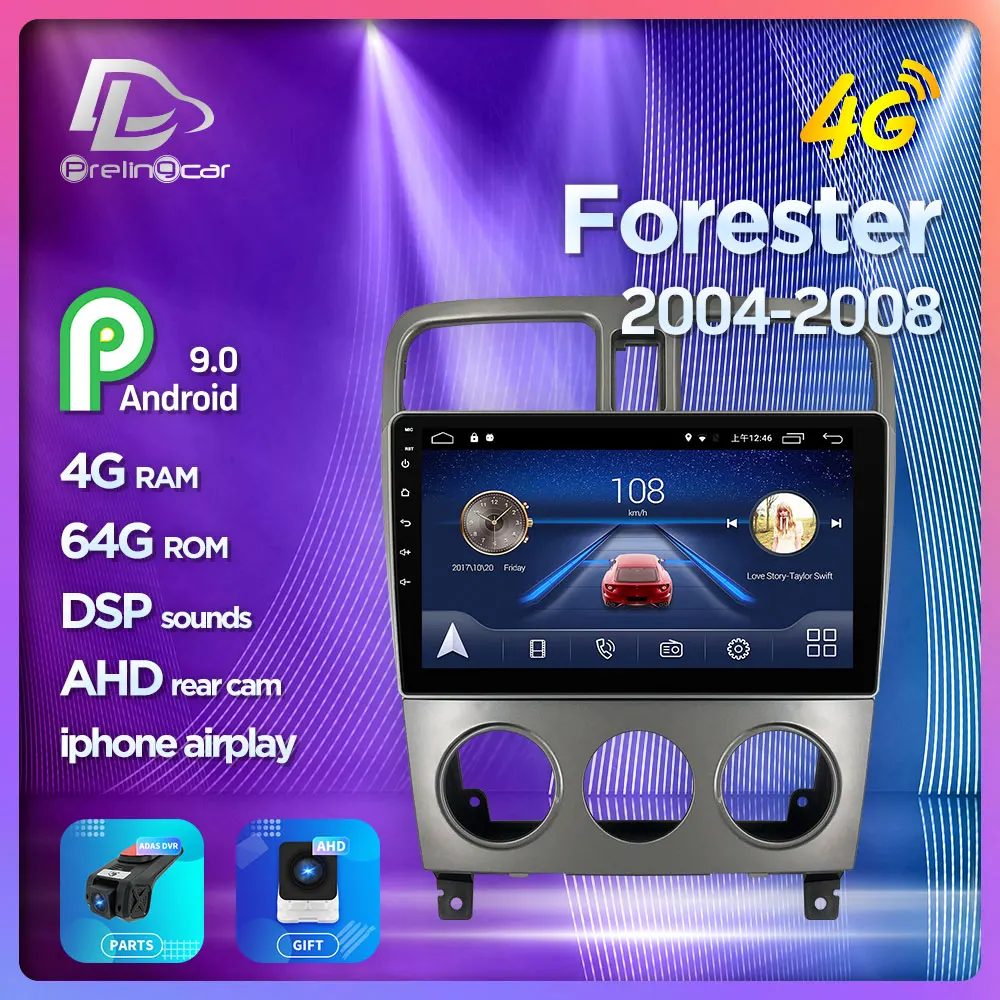 prelingcar For android for subaru forester spoiler 2004-2008 Car monitor Radio Multimedia Video Player Navigation GPS DSP stereo prelingcar For android for subaru forester spoiler 2004-2008 Car monitor Radio Multimedia Video Player Navigation GPS DSP stereo