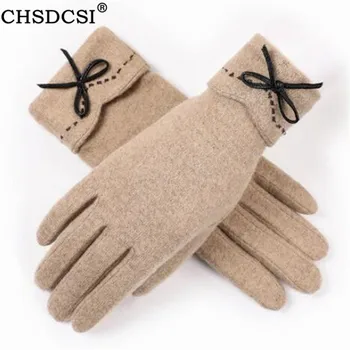 

CHSDCSI Warmer Mittens Fashion Women Gloves Autumn Winter Cute Button Warm Full Finger Mittens Women Cashmere Female Gloves
