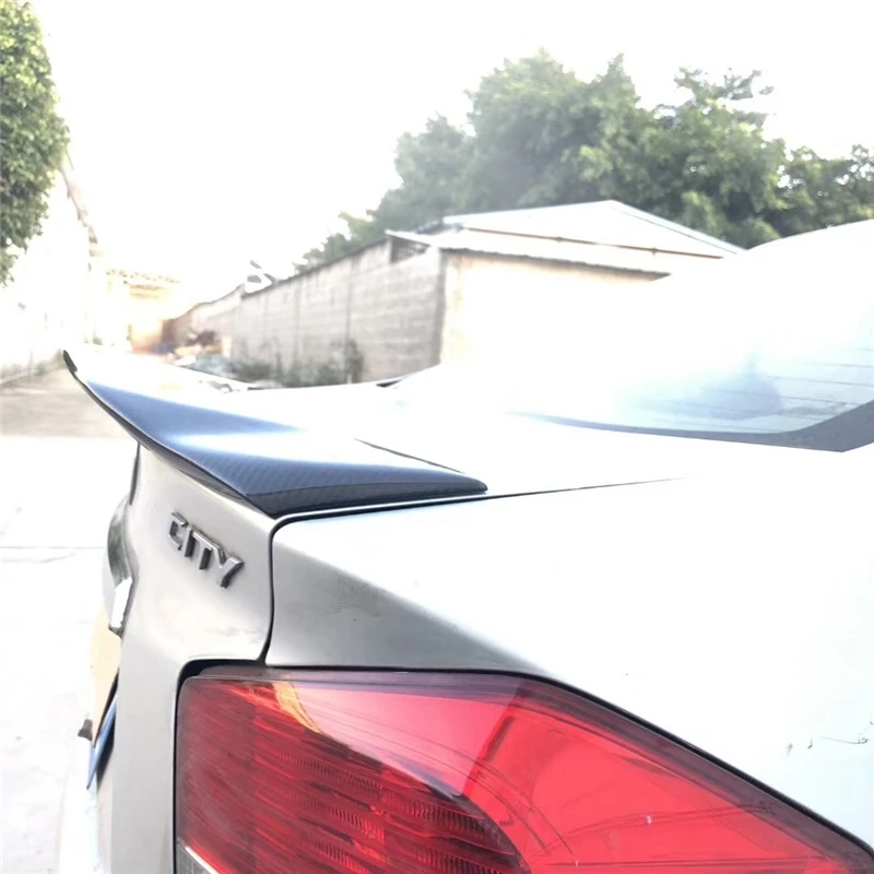 car-styling R style luster Carbon Fiber/FRP Rear Trunk Spoiler Wing Fit For Honda City 2008
