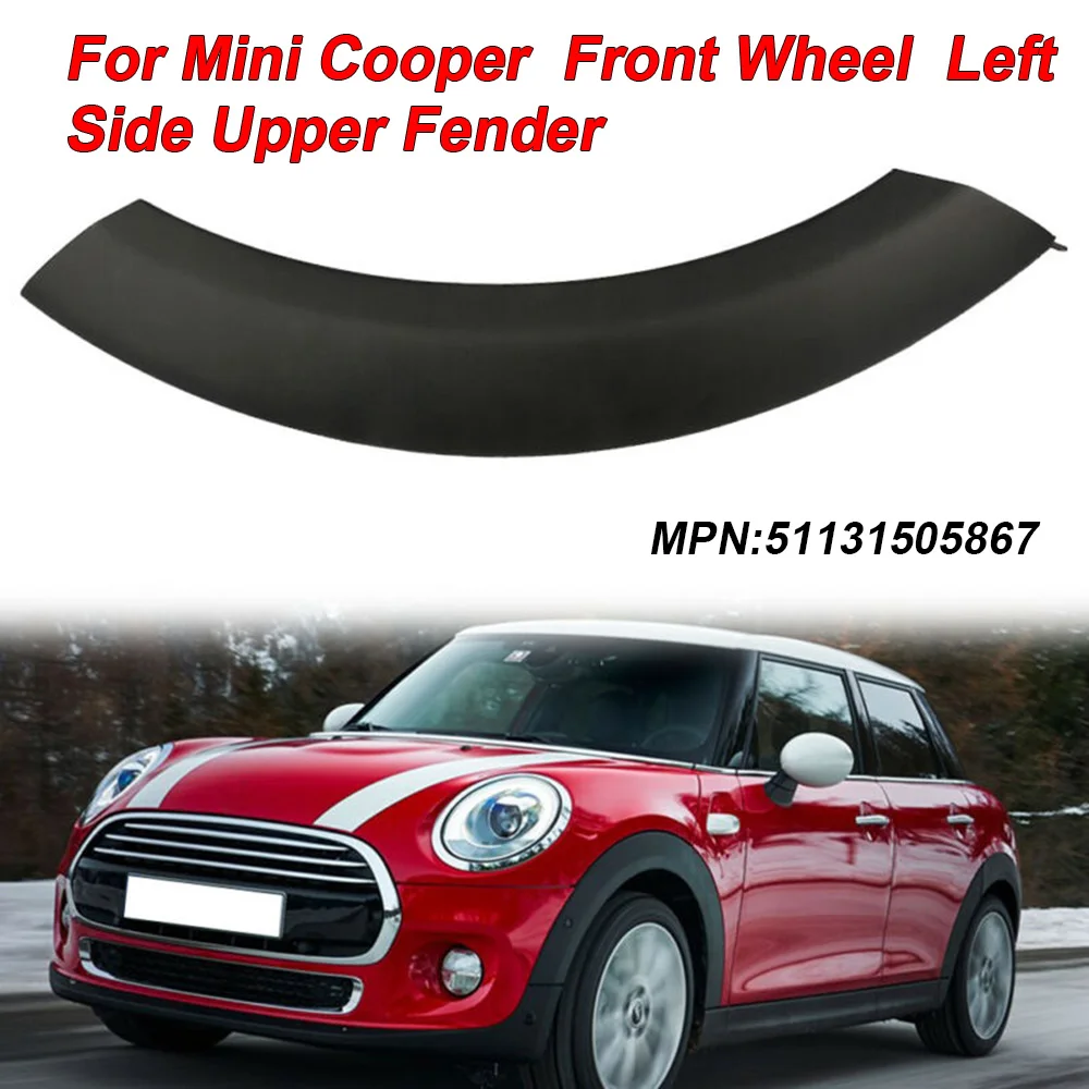 

car Left Side Front Wheel Fender Arch Cover Trim For Mini Cooper 2002-2008 Black Car wheel protection cover decoration accessory