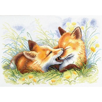 

Set for embroidery cross stitch MP Studio A-011 "Fox pranks"