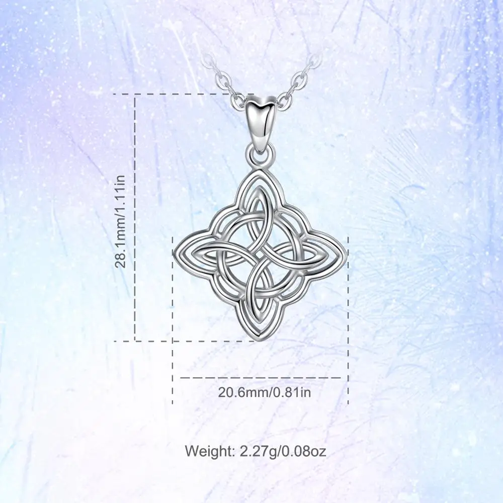 Eudora Sterling Silver Knot Pendant Necklace With Gift Box Women Jewelry