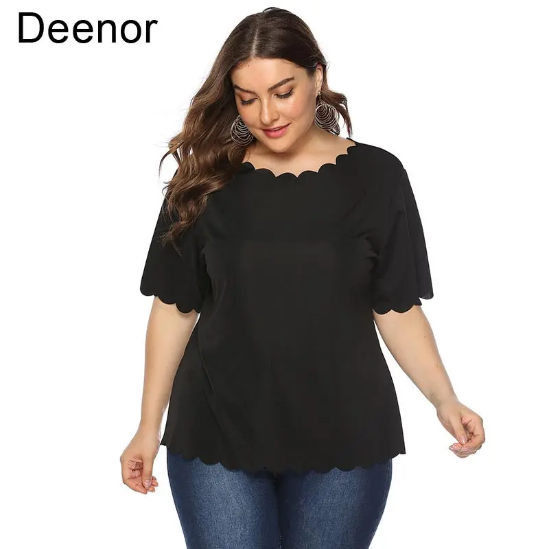 Рисунок 4 - Женская летняя Однотонная футболка Deenor