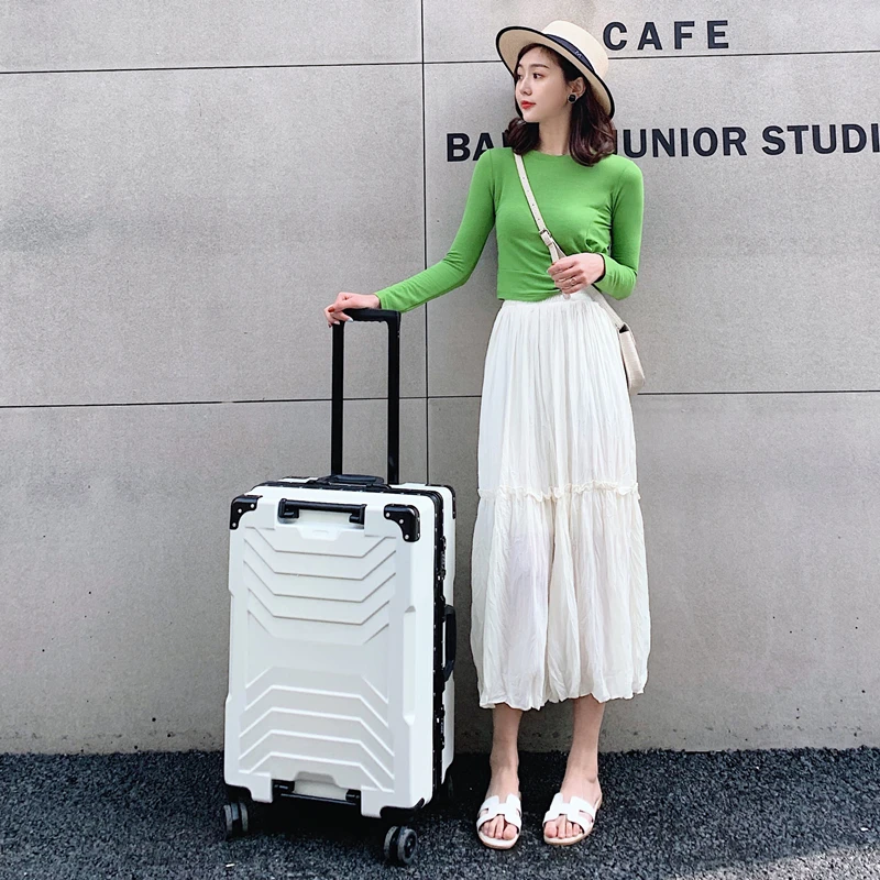 

Robot 100% aluminum frame 20/24/29 inch technological sense luggage high quality business travel suitcase brand travel suitcase