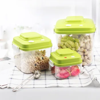 

Vacuum Food Preservation Container Food Saver Storage Pot Vacuum Sealer Large Capacity Plastic Containers 500ML+1400ML+3000ML