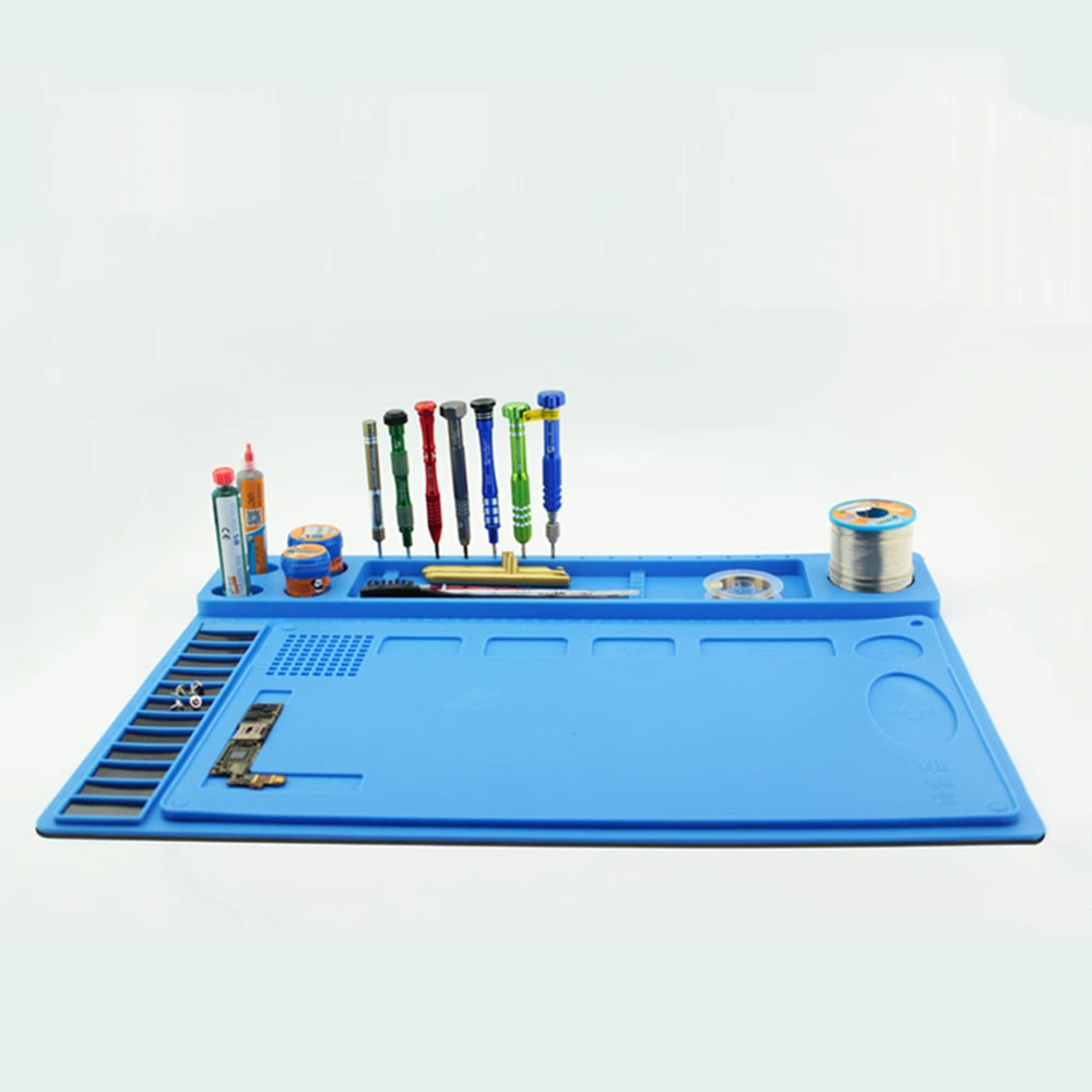 

ESD Heat Insulation Working mat Soldering Station Iron Phone Computer Repair Mat Magnetic Heat-resistant BGA Insulator Platform