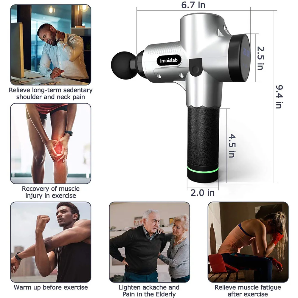 Alívio da Dor Massagem Muscular Arma Massageador Corporal Terapia Exercício Corpo Relaxar Massagea Impacto 15 Computers & Electronics
