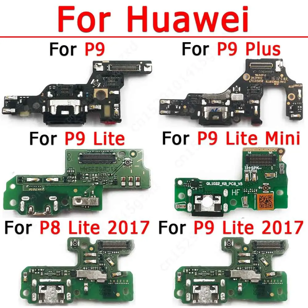 Carte De Charge Usb D'origine Pour Huawei P9 Plus P8 Lite Mini 2017, Port  De Charge, Ruban De Prise Pcb, Connecteur De Dock, Plaque De Pièces De  Rechange - Téléphone Mobile Flex