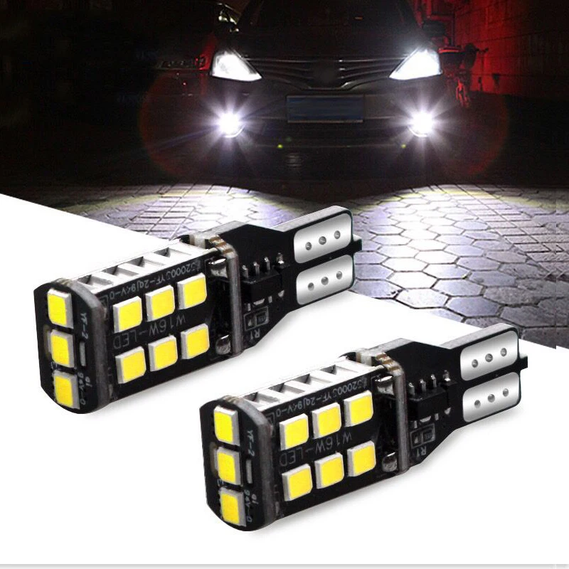2x T15 W16W лампы 2835 SMD Canbus OBC Error Free светодиодный светильник футболка с принтом