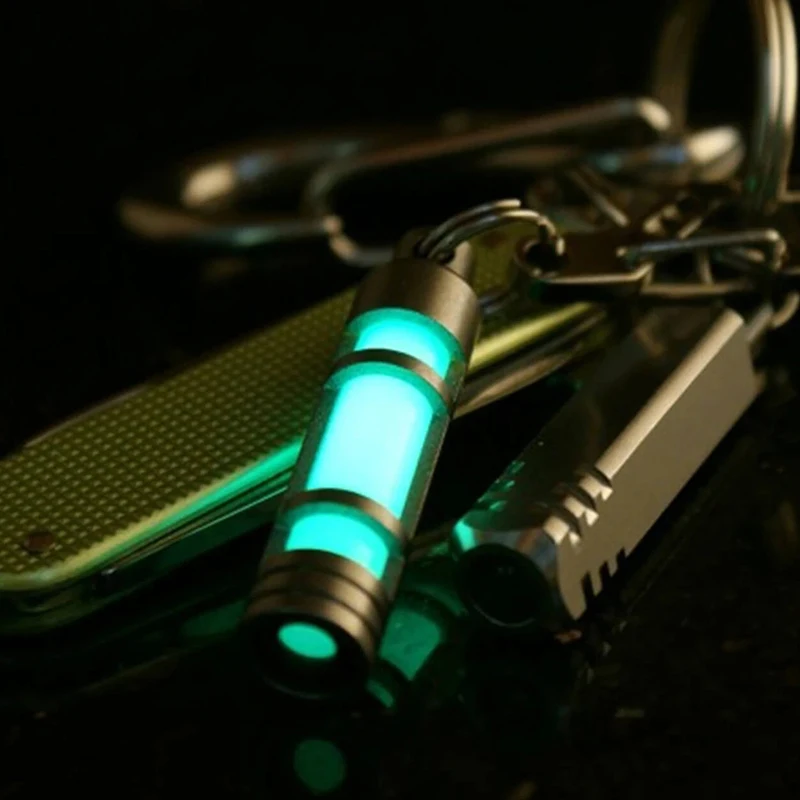 TEC Accessories Titanium  Stainless Steel Embrite™ Glow in the dark keychain FOB TEC Accessories 2