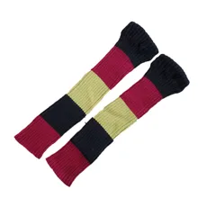 Красивые женские носки в полоску с принтом; толстые изысканные Вязаные гольфы выше колена; влагостойкие носки; Soxs# ZB