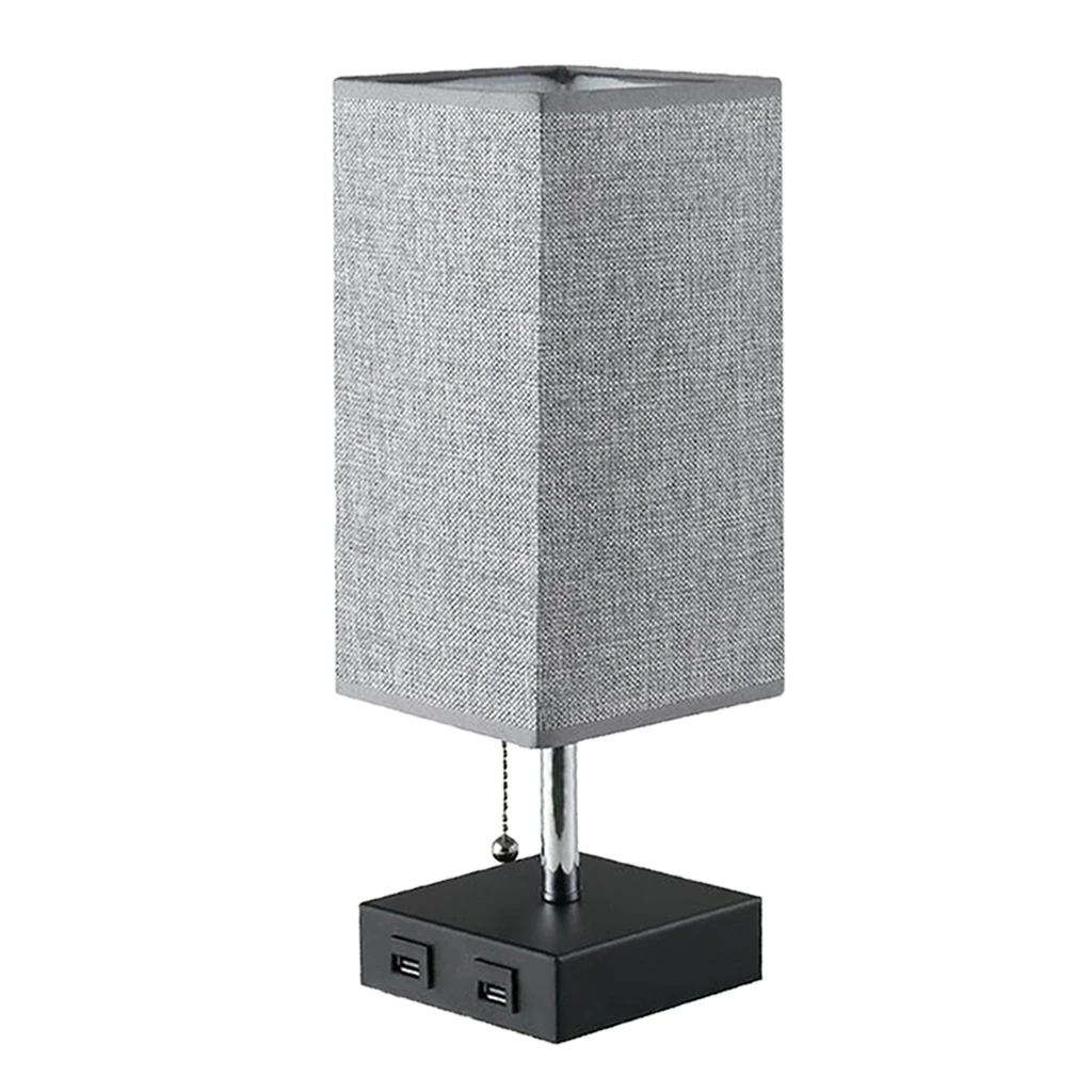 Modern Table Lamp Fabric Lampshade for Bedroom Study Room Bedside Table Reading Lights