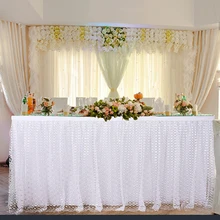 1 шт., 6 футов/9 футов, настольная юбка, Обложка, день рождения, свадьба, праздничные вечерние Красивая скатерть, Настольная юбка, водонепроницаемая детская игрушка в ванную, банкет