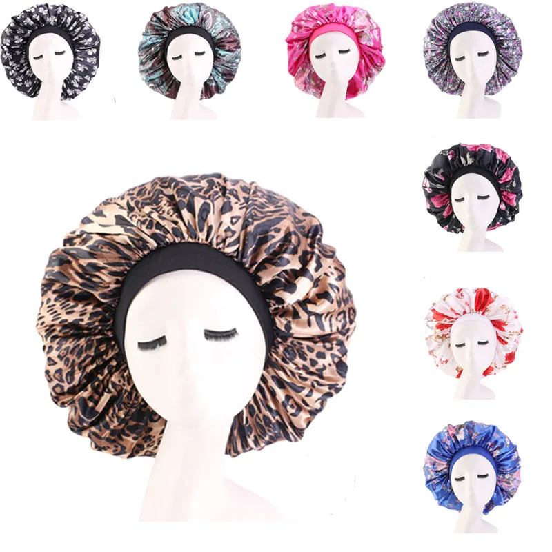 Diameter 42cm Extra Large Satin Bonnet for Women Day Night Sleep Cap Silky Headwrap Ladies Makeup Long Hair Cover Salon Headwear stylish baby hat autumn winter warm beanie cap cotton earflap bonnet hat solid windproof headwear for 1 4 years