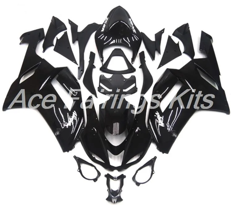 4 подарки ABS полный обтекатель комплект подходит для Kawasaki ZX6R 2007 2008 мотоцикл Обтекатели ZX-6R 07 08 ниндзя 636 черный цвет на заказ