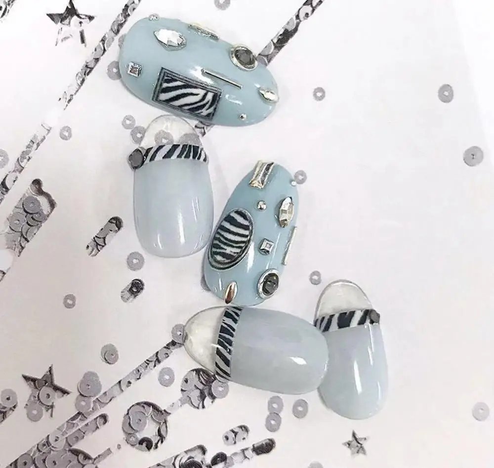 1 шт Змеиный Леопард Тигр Зебра шаблон стикеры 3D на ногти Nail Art Наклейки серии животных маникюр ногтей аксессуары для украшения ногтей
