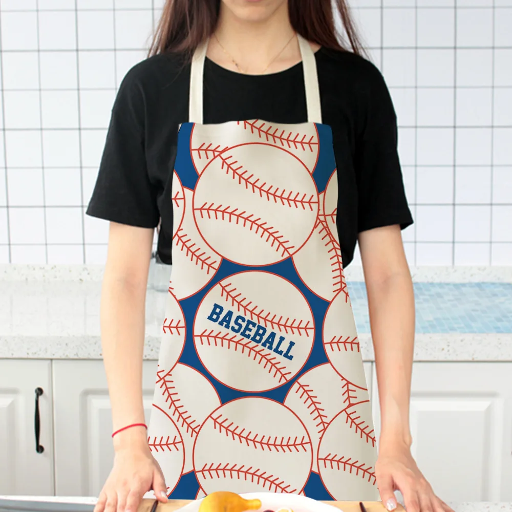 Women Men Kitchen Aprons Sports Waterproof Cooking oil-proof Cotton Linen Antifouling Chef Apron Cleaning 68*55cm 0069