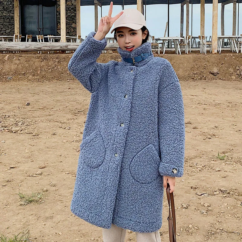 

Maternity Clothes 2019 New Style Fashion Lambs Wool Coat Women's Thick Fashion CHIC Woolen Cotton Coat