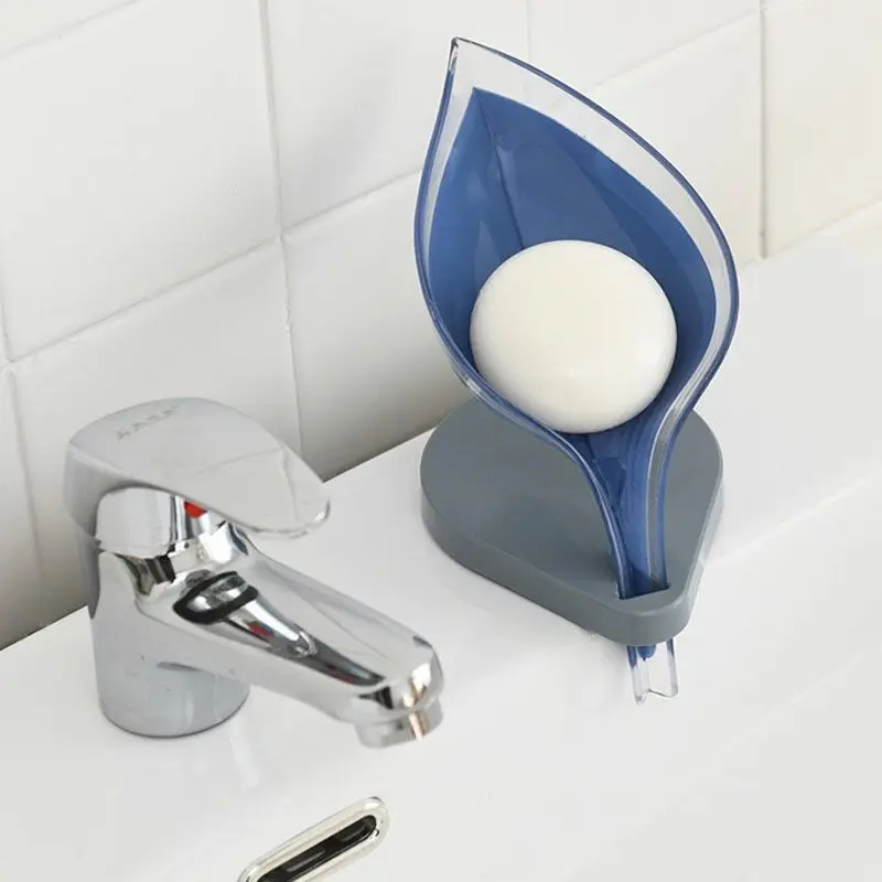 

Leaf Shape Soap Dish Box Bathroom Soap Holder Storage Rack Sponge Holder Case Bathroom Supplies Gadgets