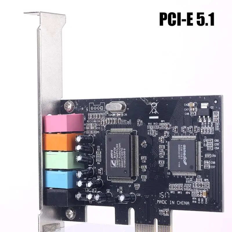 PCI Express X1 PCI-E 5.1ch CMI8738 чипсет аудио цифровая звуковая карта 32/64 бит для майнинга