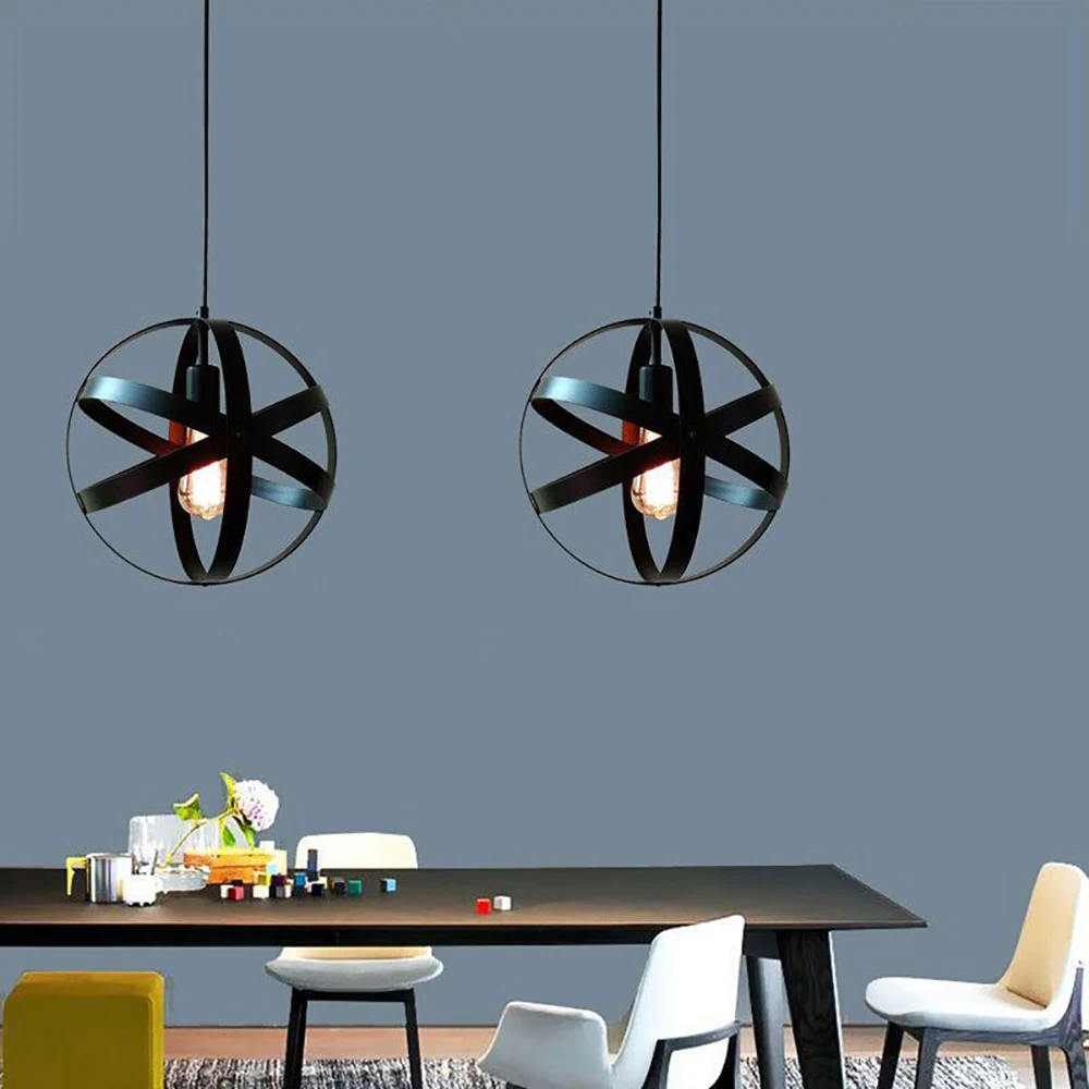 

ARICK Modern Spherical Ceiling Chandelier Dining Room Lamp Bedroom Porch Villa Indoor Wrought Iron Spherical Chandelier Lighting