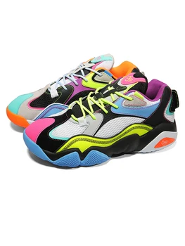 

Basketball shoes lovers Basketball Culture Shoes splicing mandarin duck color matching fashion sports shoes