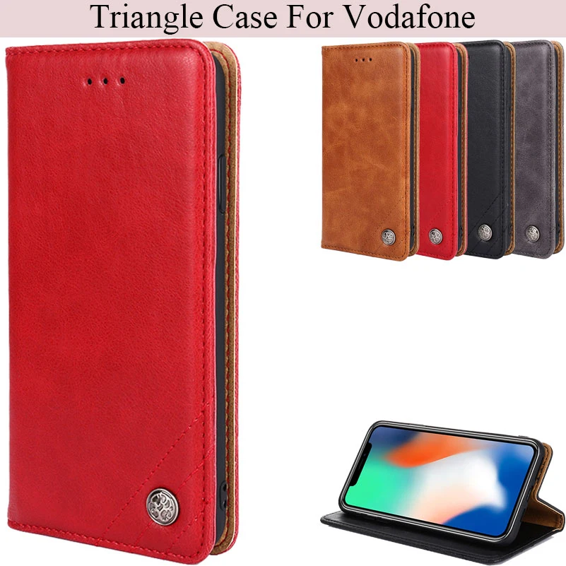 Треугольники кожаный чехол для телефона Vodafone Smart N8 V8 E8 VFD510 N9 Lite X9 V10 N10 VDF 730 630