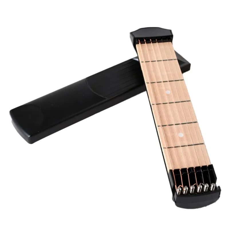 

Universal Pocket Guitar 6 Fret Model Wooden Practice 6 Strings Guitar Trainer Tool Gadget For Beginners