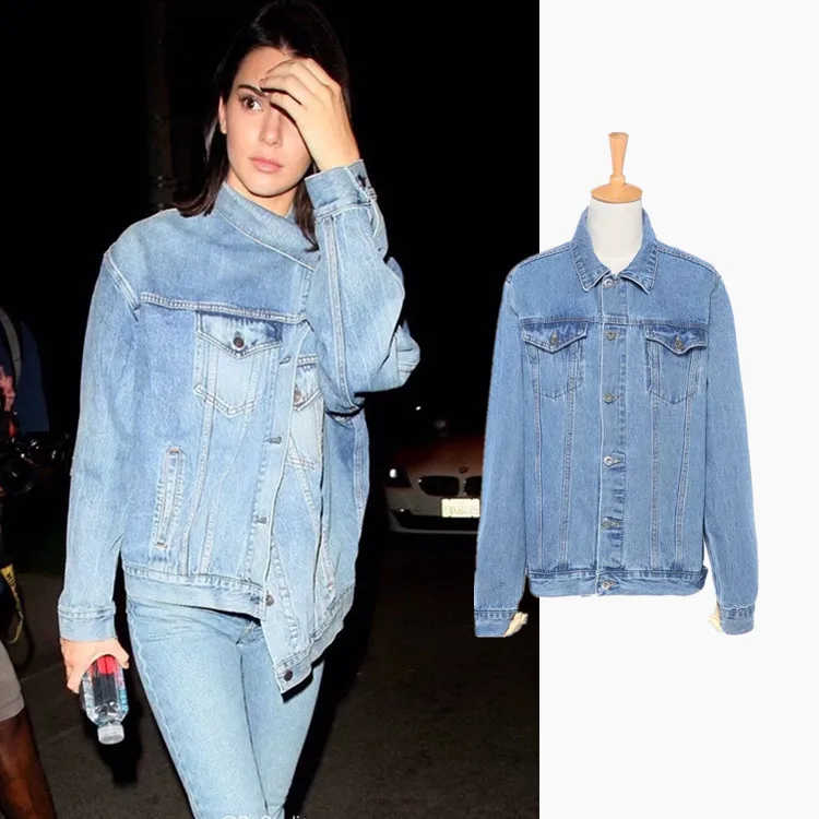 

2018 Spring And Autumn New Style BF Style Loose-Fit Denim Jacket Students Versatile Light Color Clothes Coat Women's