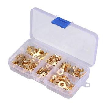

150pcs Copper Tube Terminals Battery Welding Cable Lug Ring Crimp Connectors Kit